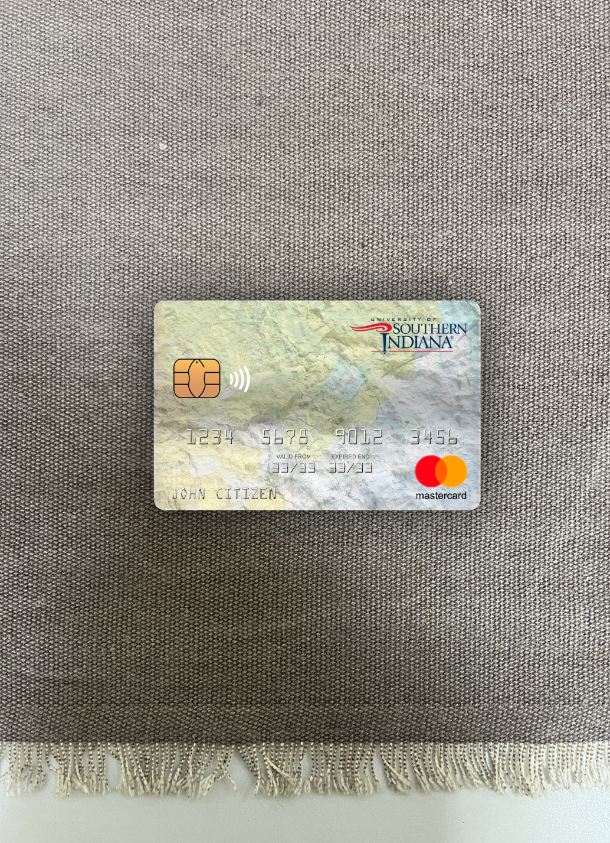 Download USA University of Southern Indiana bank mastercard photolook front Photoshop template